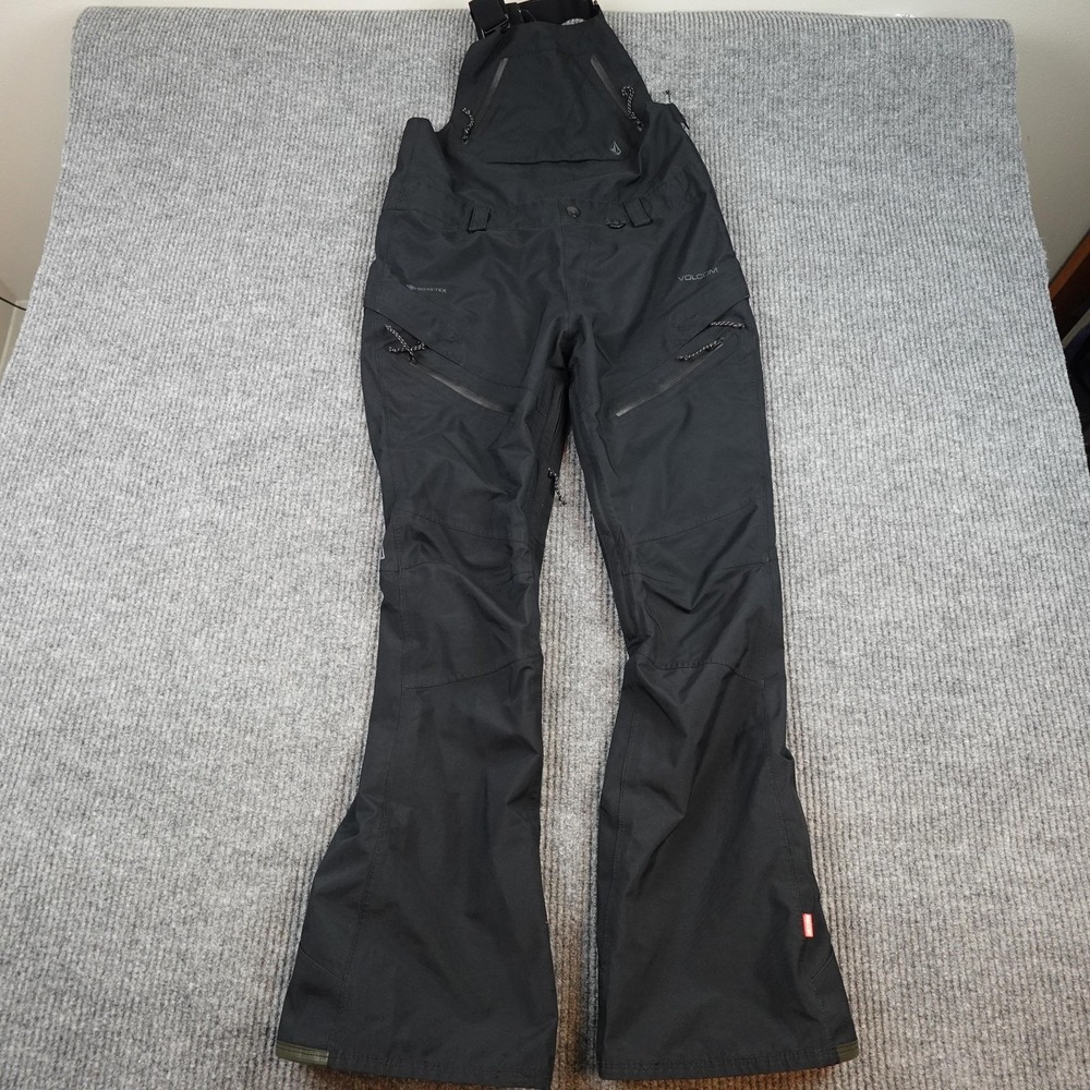 Volcom Elm Bib Snow Pants Womens Small Black Ski Snowboard Goretex